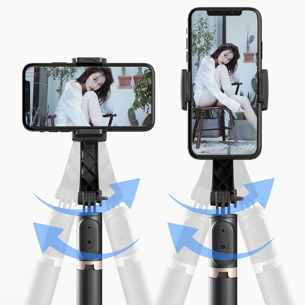 

Handheld Gimbal Stabilizer Bluetooth Shutter Tripod Smartphone Action Camera Video Record Vlog Live Selfie Video Stabilizer, Balck