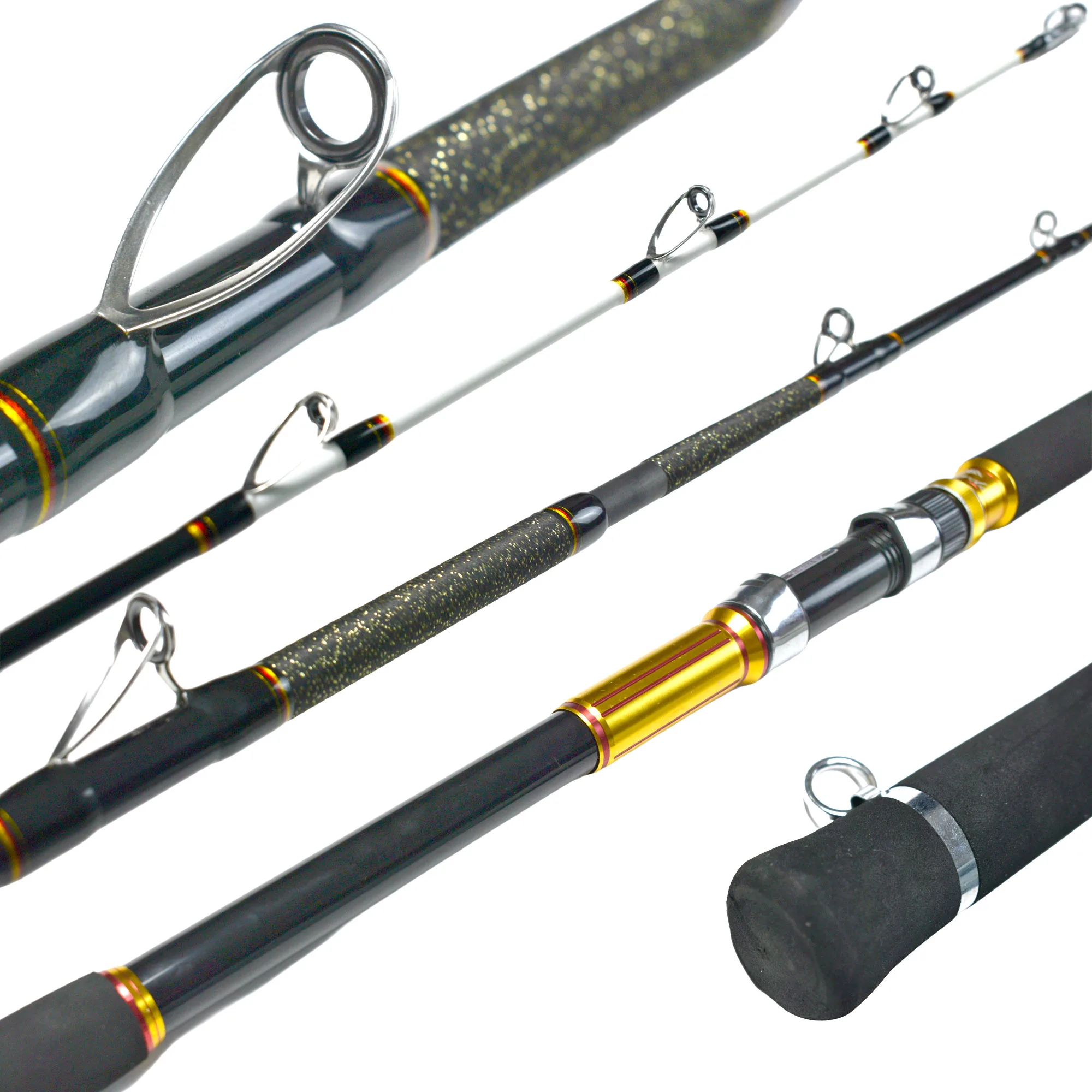 YJTY13 2-Section Carbon Fishing Rod for Sea River Lake Rafting and Stream Fishing Spinning fishing trolling rod