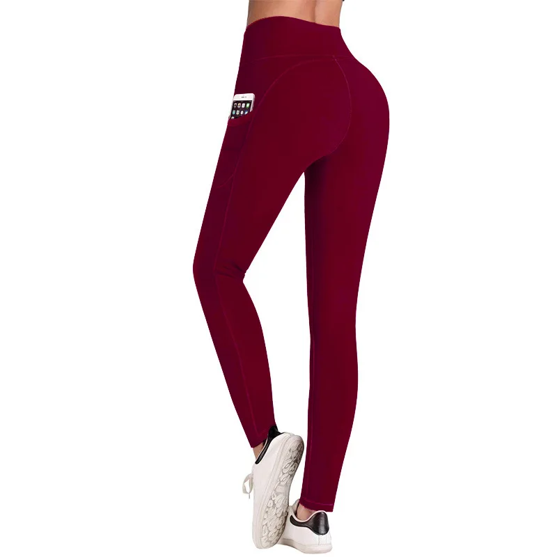 

DJ049 custom yoga pants leggings with pockets for women, 5 colors