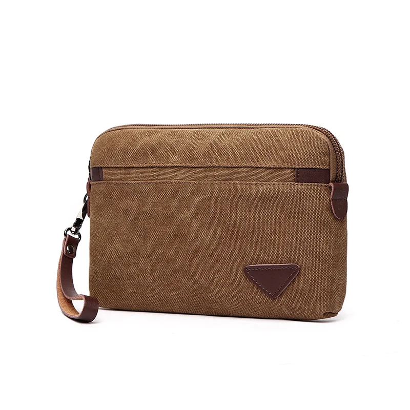 

Classic Hand Bag Latest Unisex Design Canvas Fashion Hand Bag for Men's Wallet Pillow Carton Pure Polyester Cotton Letter Zipper