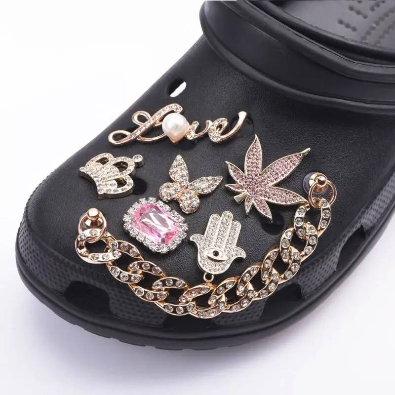 

2020 Designer shoe charm luxury designer Charms for clog metal bling shoe charm for Kids Gift, Jewelry