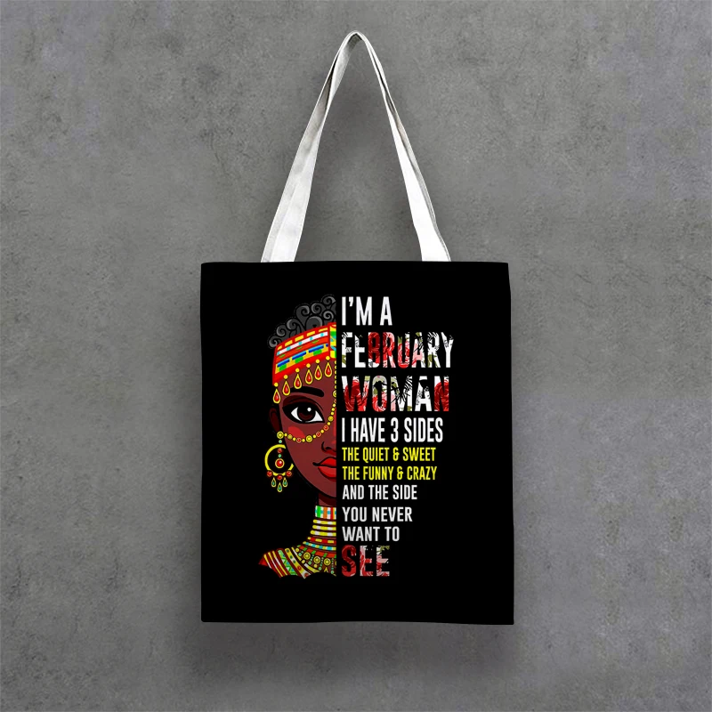 

G&D Fashion Girl African Art Canvas Tote Bag, Customer's request