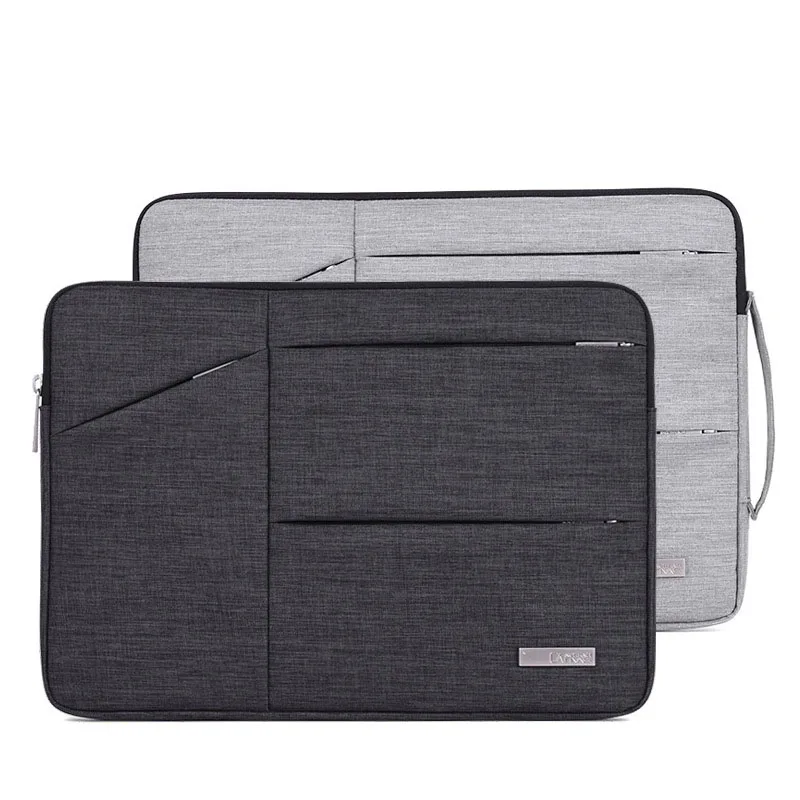 

Water Resistant Laptop Sleeve Case Business Laptop Bag 11 12 13 14 15 Inch for Macbook Pro, Black/gray