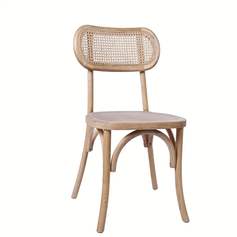Oval rattan back chair