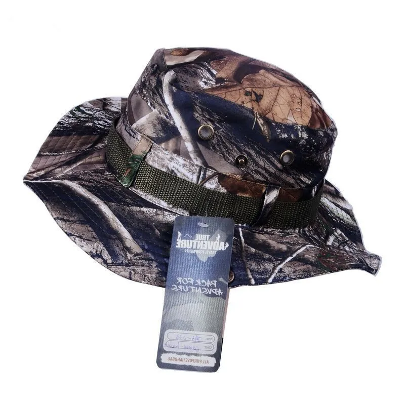 

Free Shipping Jungle Desrt Bionic Camo Sunscreen Hat Men Women Outdoor Travel Hiking Fishing Sunshade Tactical Cap