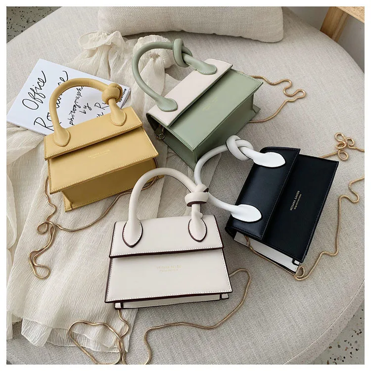 

Wholesale Custom Logo Women Purse Fashion Korea Leather Bag Lady Solid Color Lady's Handbag 2019, 4 colors as pics