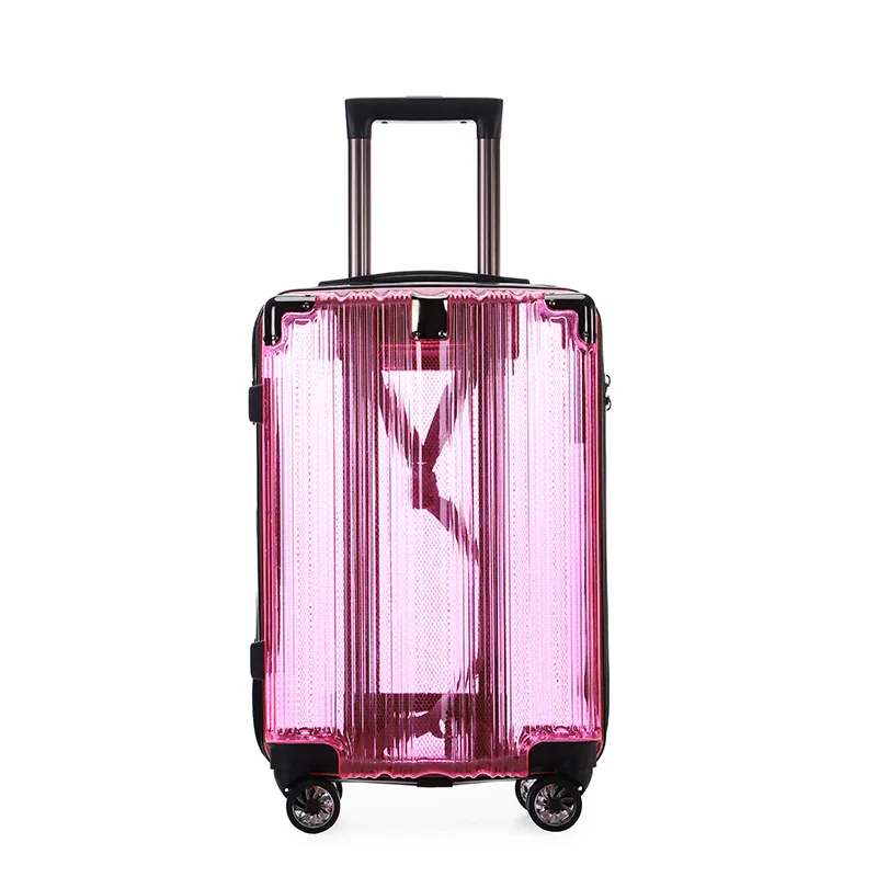 

Guangzhou Luxury Luggage Travel Bag Fashional Suit Cases Travel 4 Wheel PC Transparent Colorful Jelly Suitcase Trolley BagYGX-23