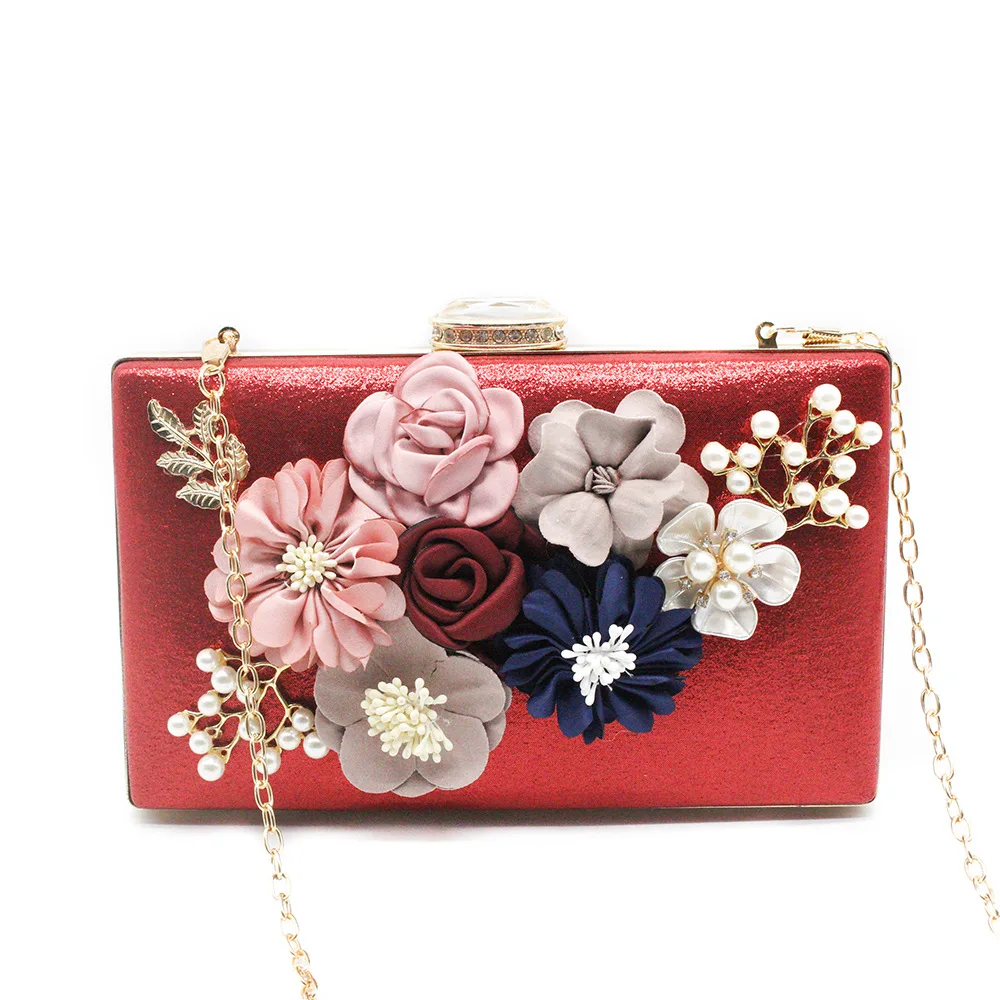 

Factory Supply Flower Wedding Bride Floral Clutch Bag Evening Bags For Best Gift, More