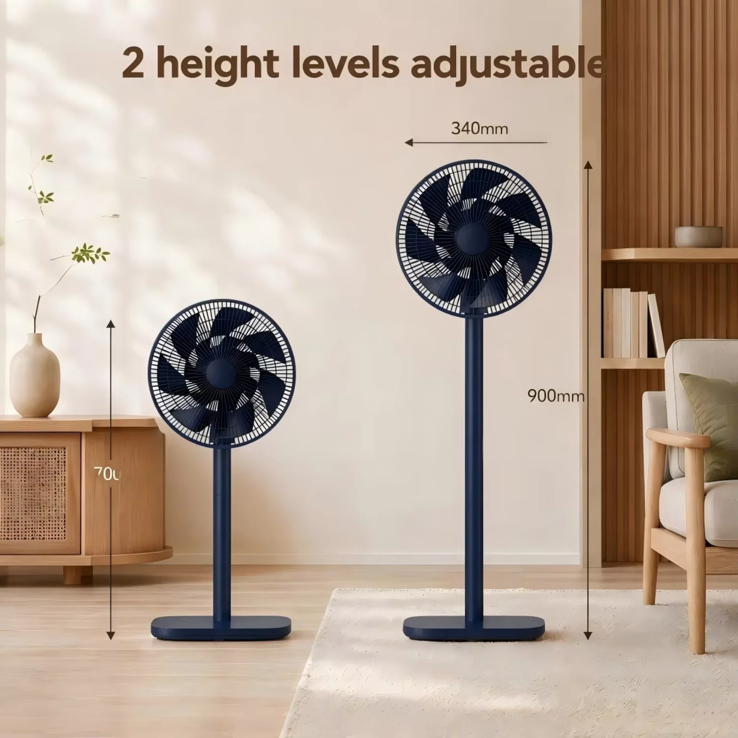 Standing Fan, 2-in-1, 3D, ABS, 900mm - detail 12