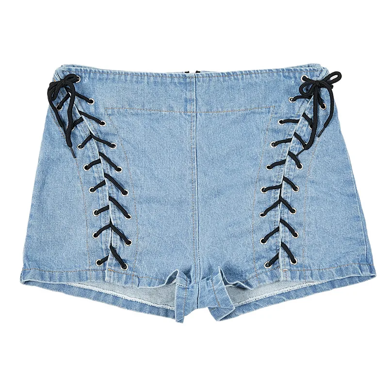 

Ladies Summer New Irregular Ripped Denim Shorts Jeans High Waist Slim Loose Ripped A-line Wide Leg Shorts Ladies Hot Sale