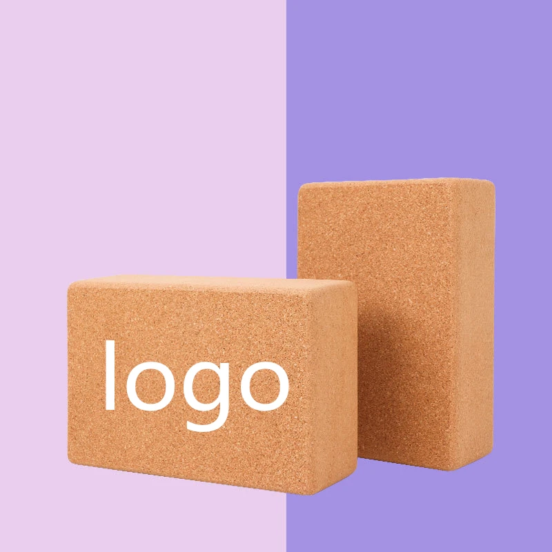

2021 New Style Wholesale Yoga Brick Customized Logo Eco-friendly Fitness Odor Free Non-Slip Natural Cork Yoga Block