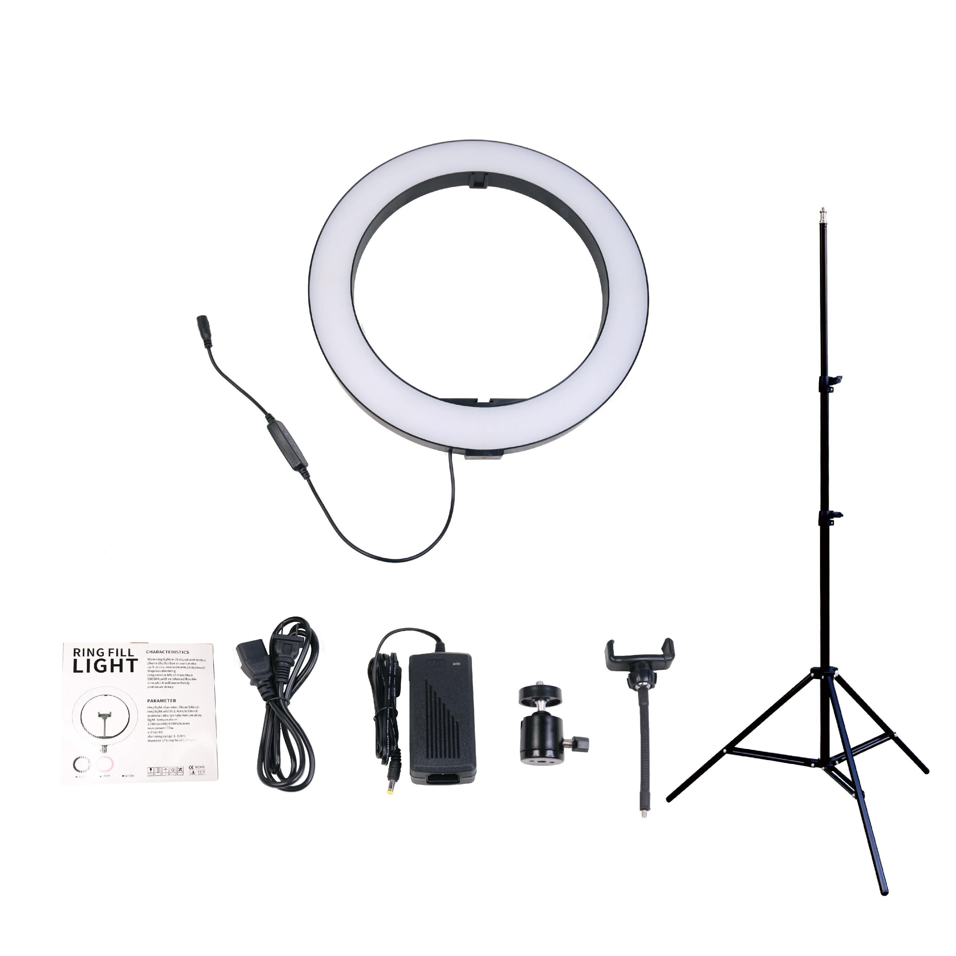 

14" Aro Luz LED Ring Light Photographic Lighting Selfie LED Ring Light