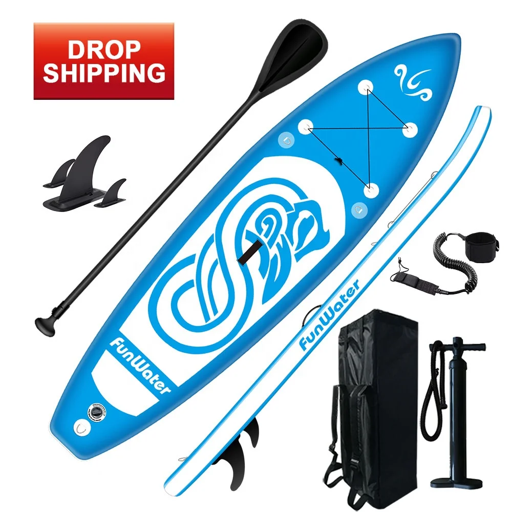 

FUNWATER drop shipping sup paddle board surfboard for sale fishing paddleboard wing surf paddle board bamboo, Blue,orange