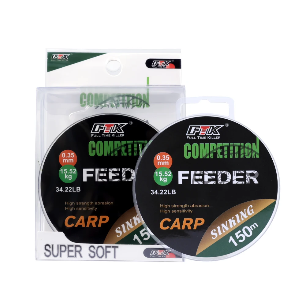 FTK Super Strong Nylon Fluorocarbon Tensile Spot Line 150m/300m Carp Fishing Monofilament for Stream Pesca