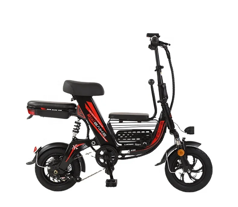 

Elf three-seater folding electric bicycle, Black