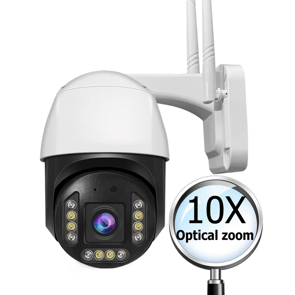 

H.265 onvif V380 WIFI outdoor mauto rotate tracking ip camera full HD wireless wifi CCTV Camera Optical zoom 10X PTZ Camera