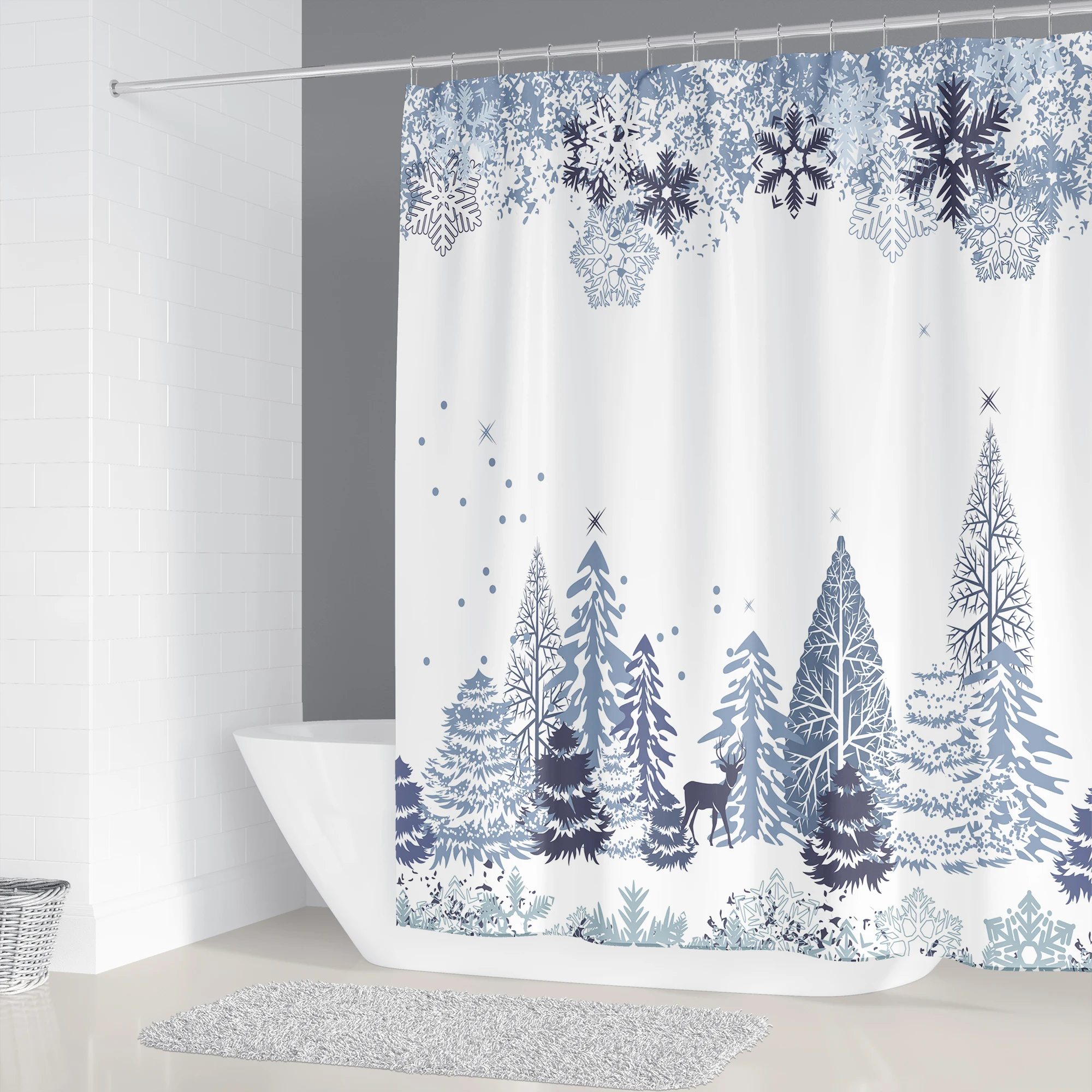 

i@home christmas bathroom bath latest waterproof shower curtain, As picture show