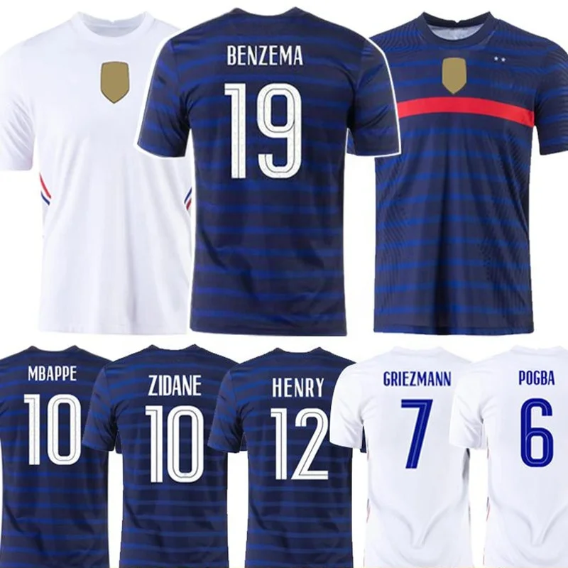 

France soccer jersey 2020 home BENZEMA MBAPPE GRIEZMANN POGBA KANTE football shirt uniforms 21-22 away men women +kids kit