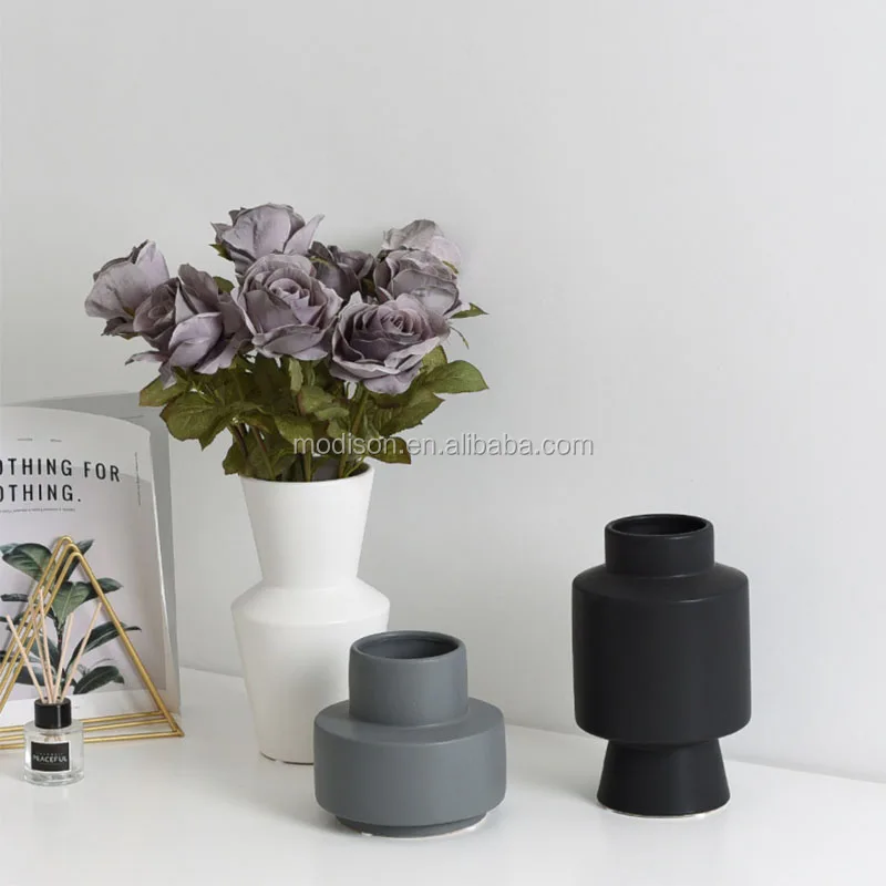Nordic simple flower vase geometric vase home decor desk decoration ceramic vase 