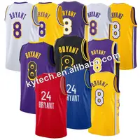 

Custom Heat Press Heat Sealed Men's #8 #24 Kobe Bryant Basketball Jerseys/Uniforms