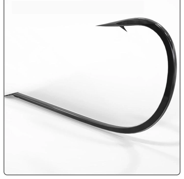 

Wholesale short shark strong wire egg and caddis fly fishing sea bait hook, Black