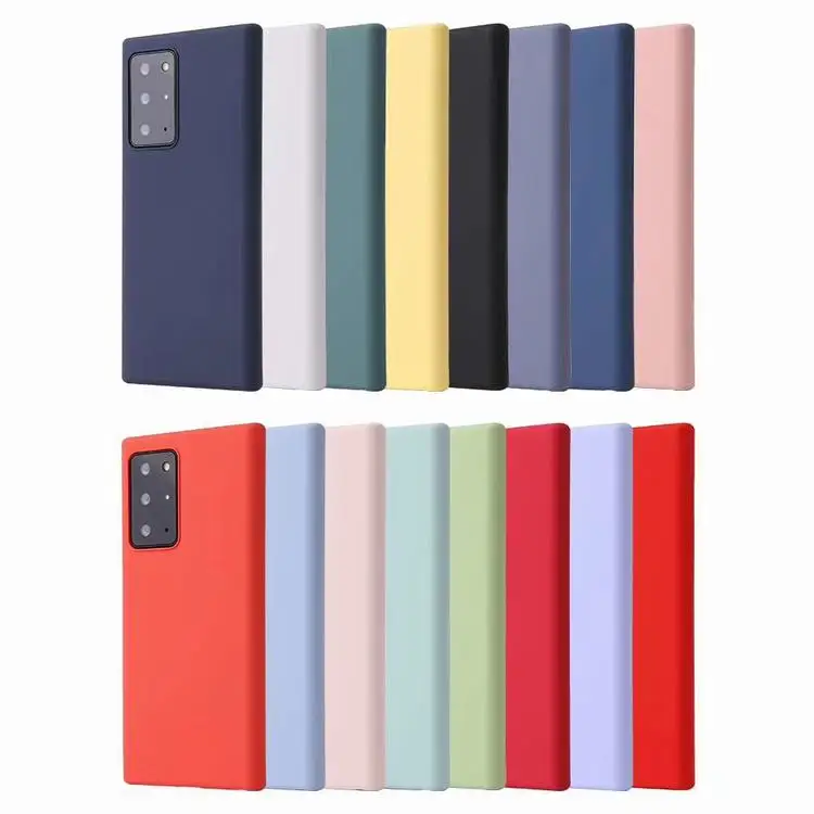 

Real Liquid Silicone Case For Samsung Note 20 Ultra Back Cover Official Microfiber Inner Phone Cases For iPhone 12 Huawei Xiaomi