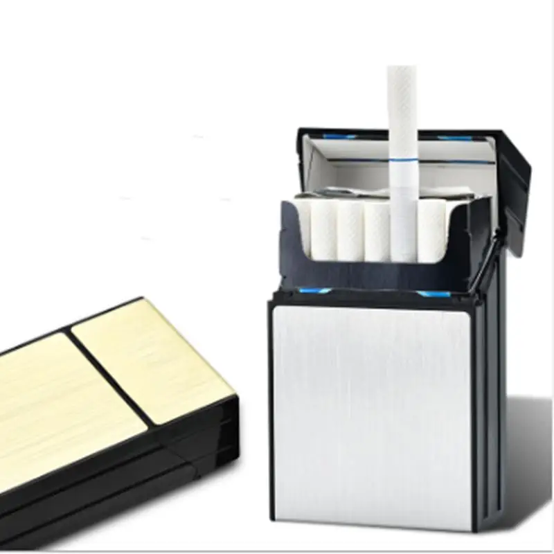 

Tobacco Holder Pocket Box Storage Container Smoking Accessories Cigarettes Holder Cigarette Case Cigar, As photo