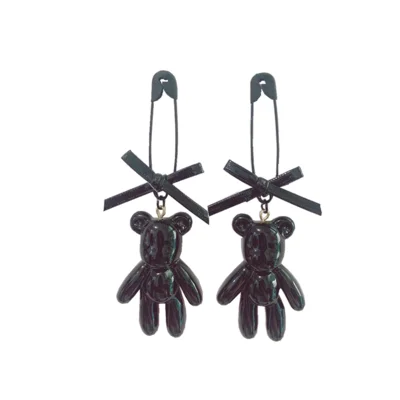 

Aimgal Jewelry-New fashion pin bow bear pendant long earrings