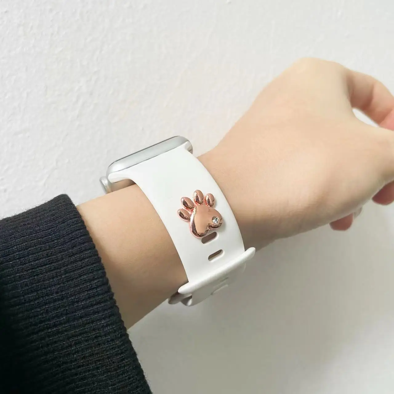 

Silicone Watch Strap Band Halloween Decorative Studs Watch Parts For Apple Watch Band, Optional