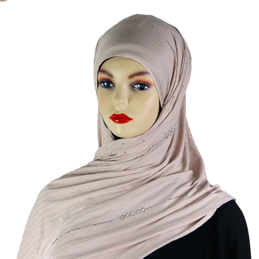 Wholesale Hot Sale Custom Dubai Hijab Muslim Fashion Bead