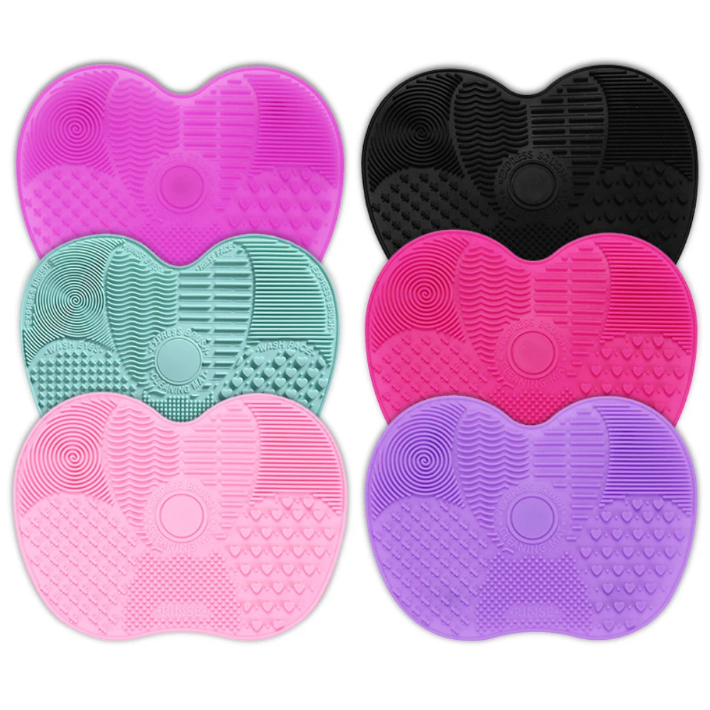 

Facial makeup brush cleaning tool mat cosmetic silicone brush cleaner pad