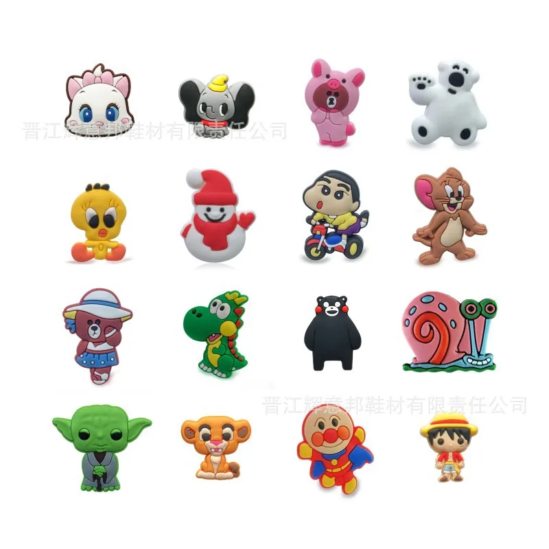 

Cartoon wholesale soft pvc rubber shoe ornaments custom shoe decoration ornaments through DHL/Fedex