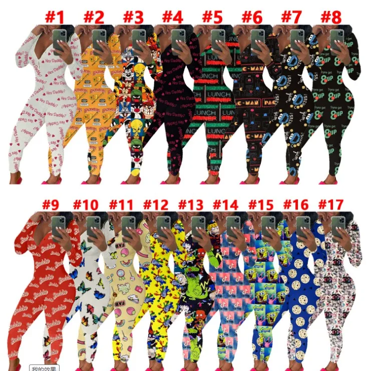 

Fitness One Piece Jumpsuit For Women Fall 2020 Loungewear Long Sleeve Knitt Women Onesies Pajamas Nightwear Sleep Jumpsuit