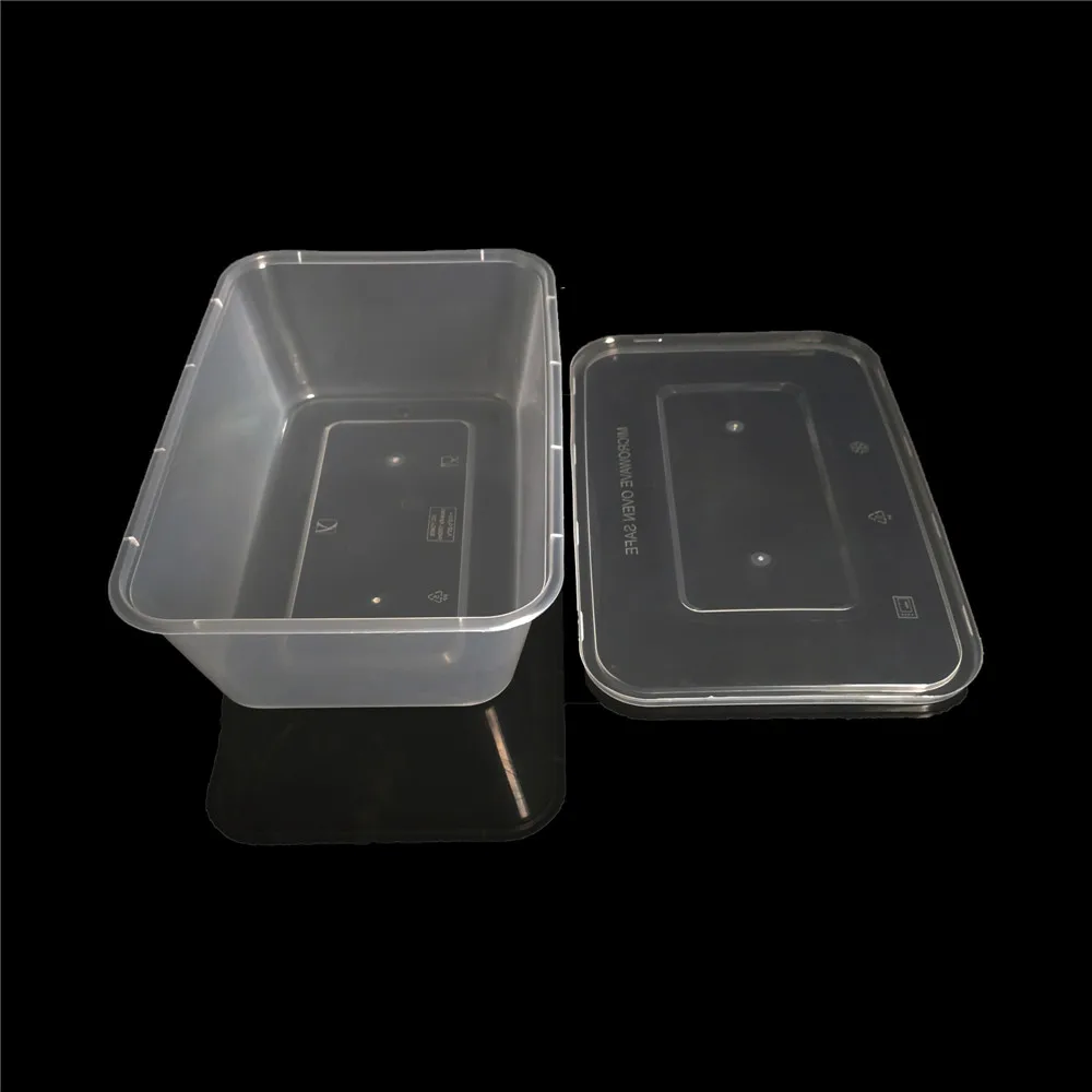 1500ml Microwavable Pp Plastic Food Container,Plastic Food Delivery Container With Lid