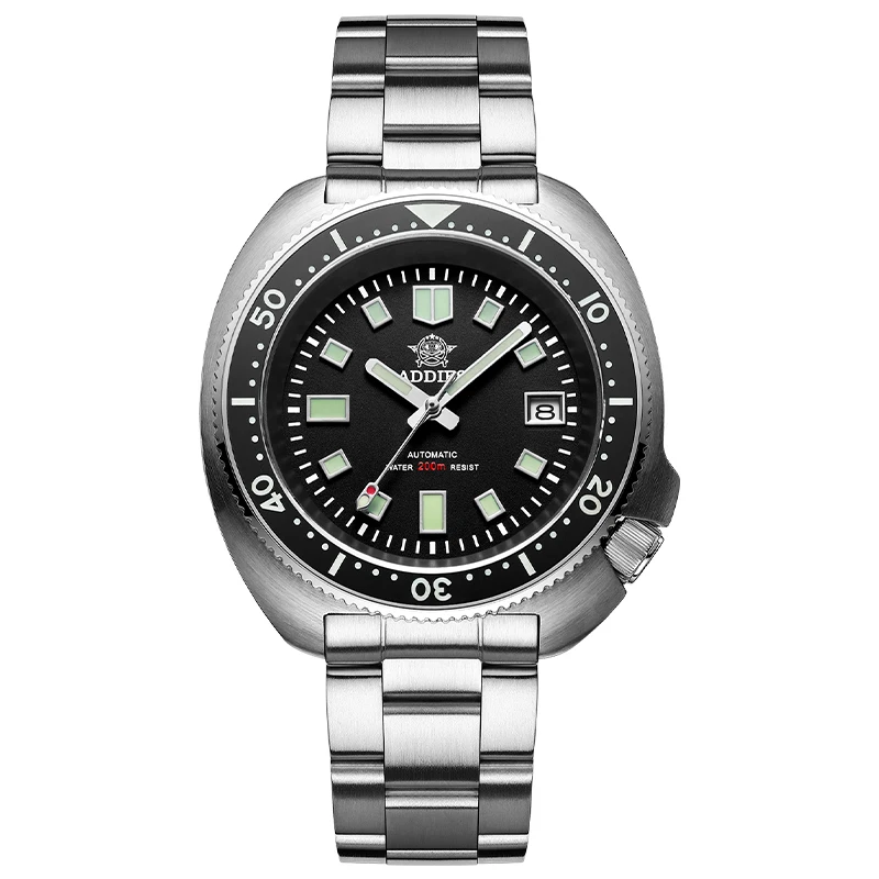 

316 Stainless Steel Sapphire Glass 200M Dive Watch Custom Logo OEM Mens Army Military NH35 Automatic Diver Watches