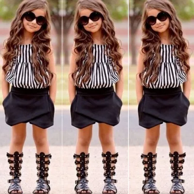 

2021 new fashion korean sweet plaid baby girl clothes summer for kids