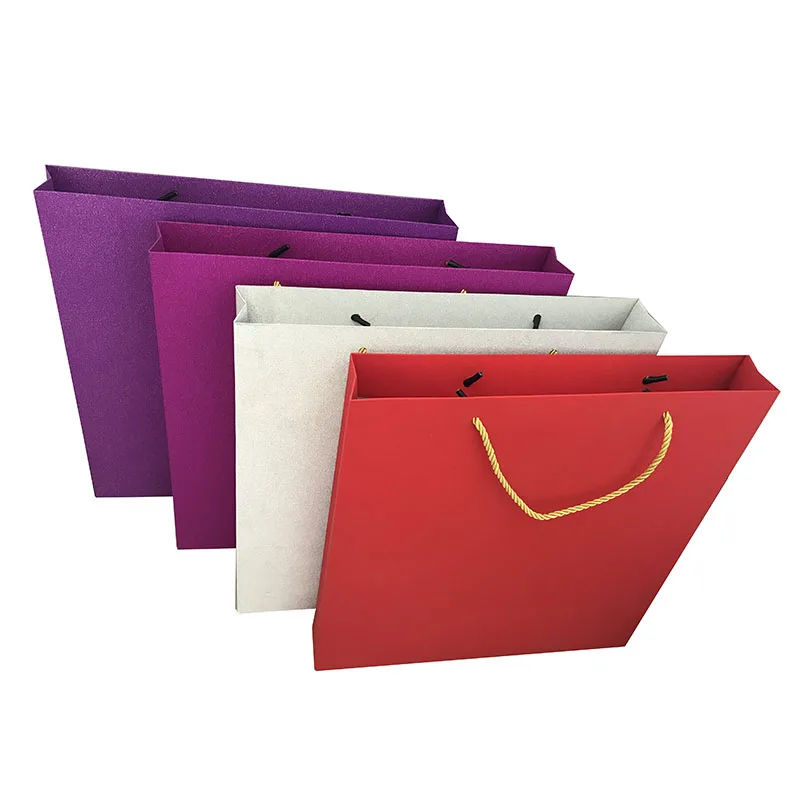 
Customized Glitter Paper Bag Silvery Gift Bags 