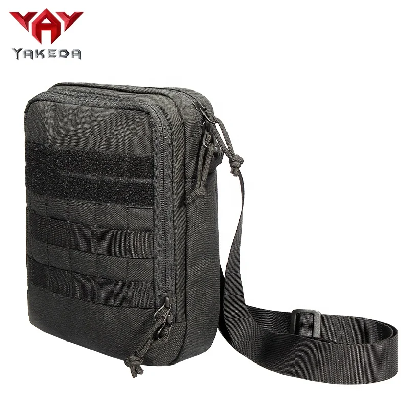 

On Sale Utility Tactical Molle Pouch Bag Military Cross Body Sling Bag Tool EDC Shouder Bag Nylon, Black