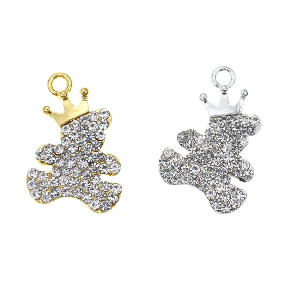 

Cute Mini Rhinestone Crystal Animal Bear Charms for Baby Pin, Various, as your requsts