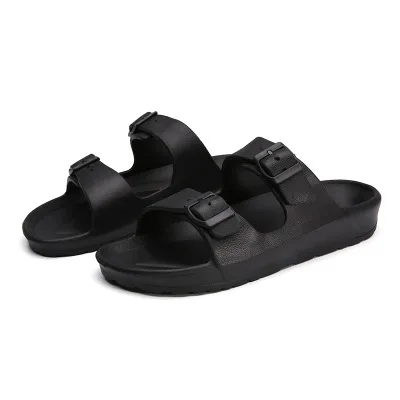 

Summer New Arrival Female Slippers Women's Comfort Slides Double Buckle Adjustable EVA Flat Sandals