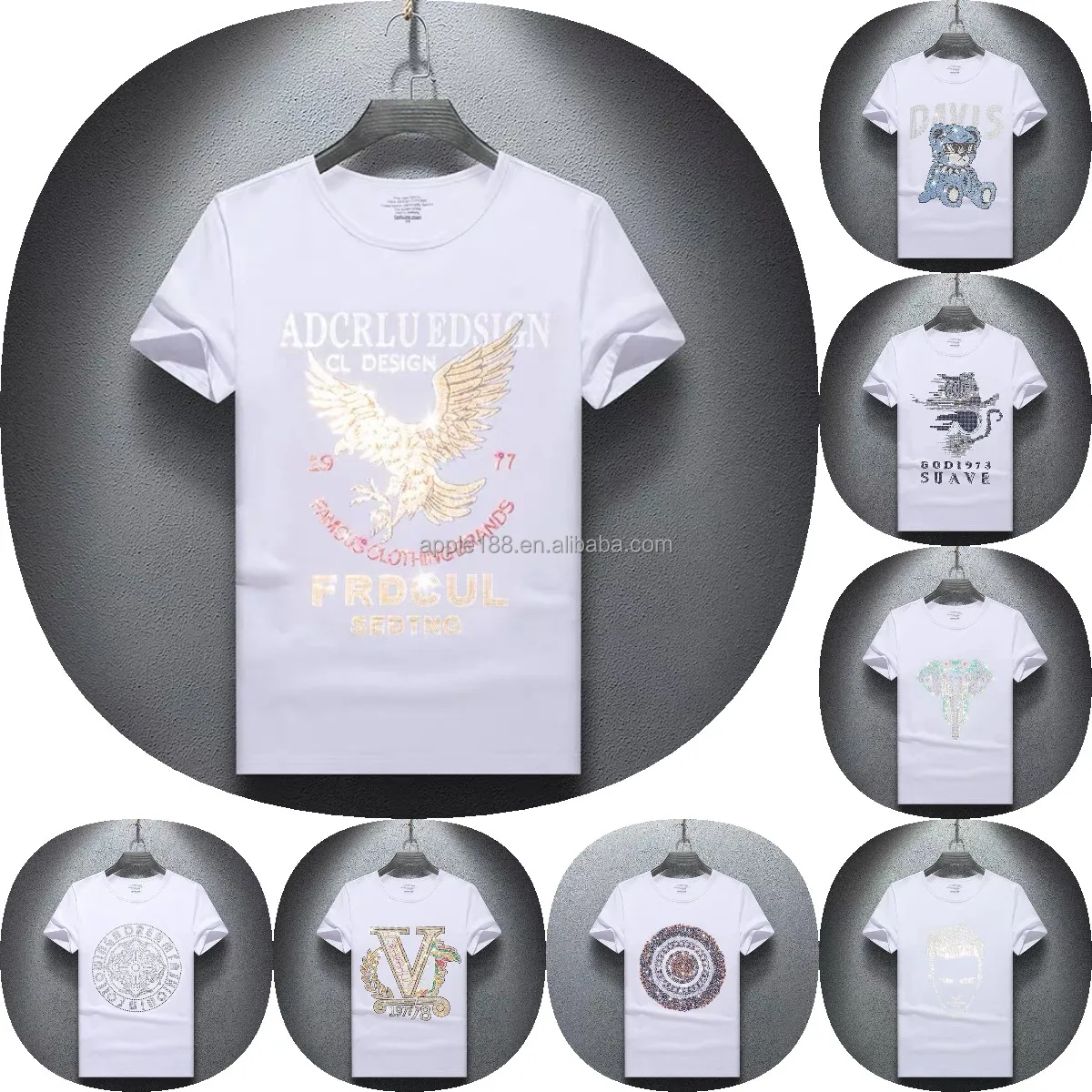 

2022 summer fashion retro milk men's Short Sleeve T-Shirt, Customized color