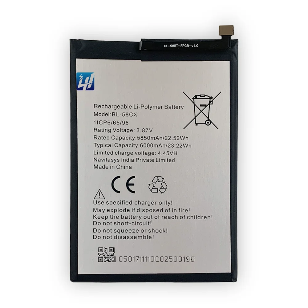 

OEM 6000mAh BL-58CX High quality 100% zero cycle X659 cell phone battery for infinix Hot 10i battery