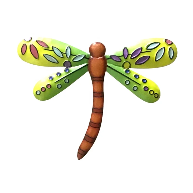 

Time Slow Amazon Home Furnishing Accessories Living Room Art Pendant Decoration Garden Iron Art Simulation Dragonfly Wall Mount