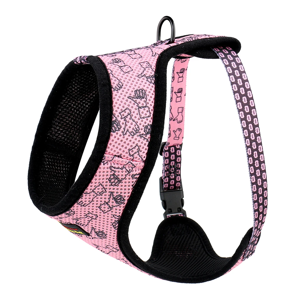 Fashion Personalized Designer Reversible Harness Soft Mesh Padded