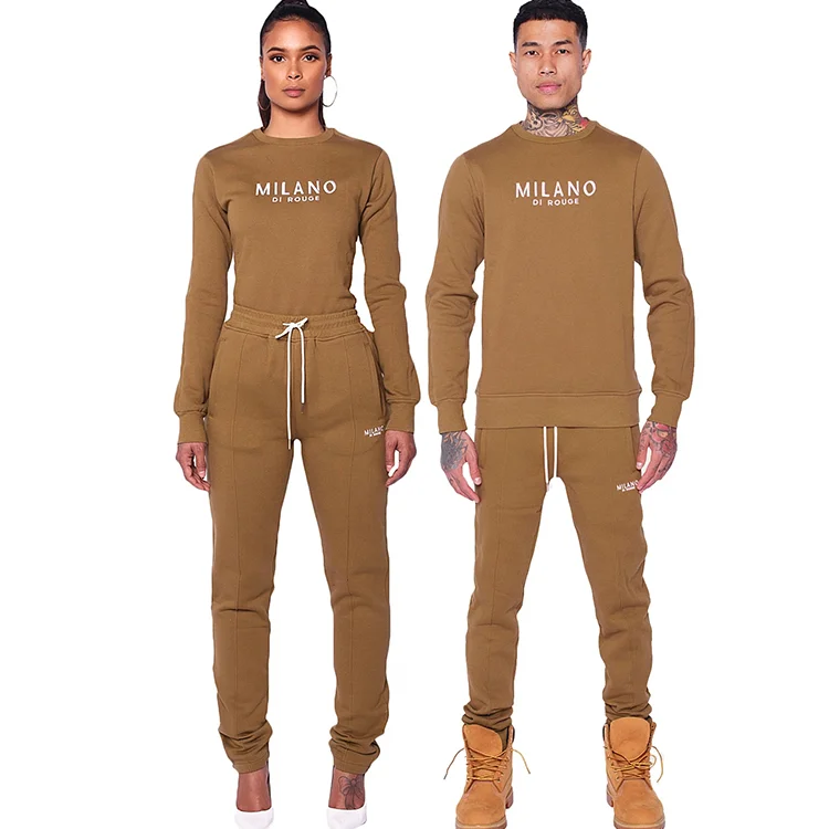 

Unisex Solid Color Sport Wear Sweater Two-piece Camouflage Sweatsuit Set Long Sleeved Tracksuits Autumn And Winter Sweater Set, Customized colors