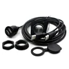 1M Male to Female Dual USB 2.0 cable Car dash mount installation with USB ports