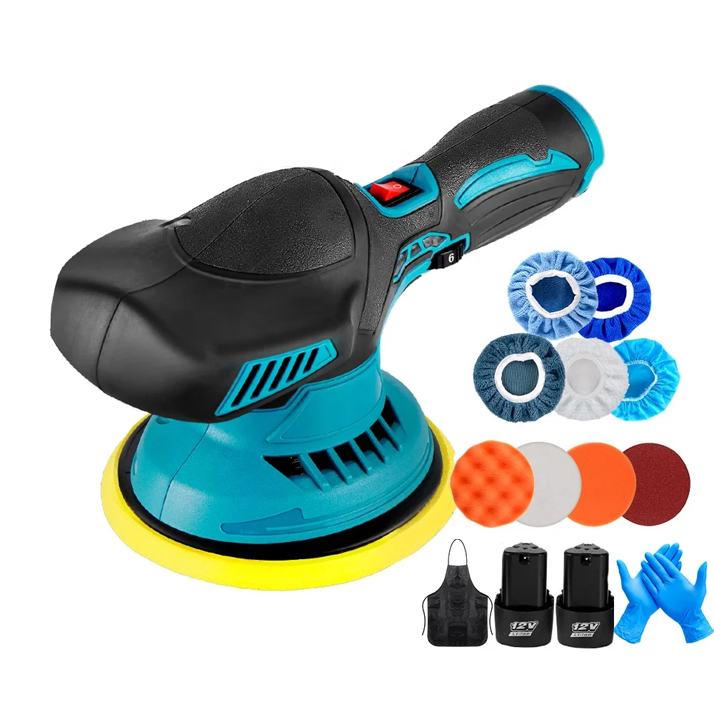 

12V Cordless Car Polisher 6 Speed Adjustable Car Beauty Waxing Paint Care Lithium Battery polisher