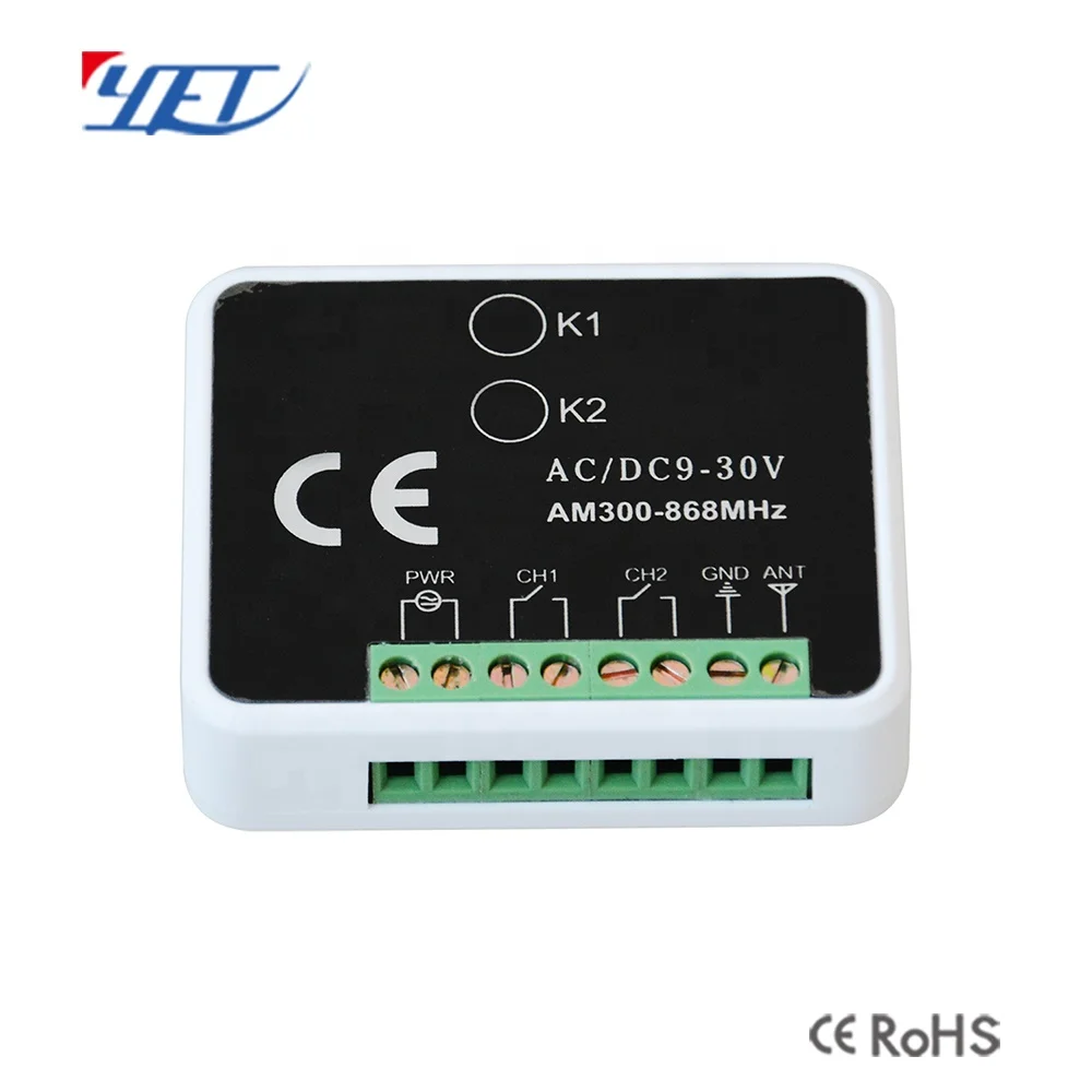 YET402PC-MF V3.0 Universal RX Multi-frequency 300mhz -868mhz Receiver for Garage Door Opener