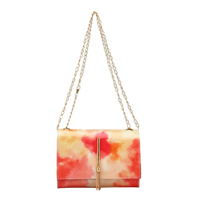 

Low MOQ Custom Mini Crossbody Bag sac femme Pu Leather Shoulder Bag Rainbow Chains Crossbody Bags For Women, Mutil-color