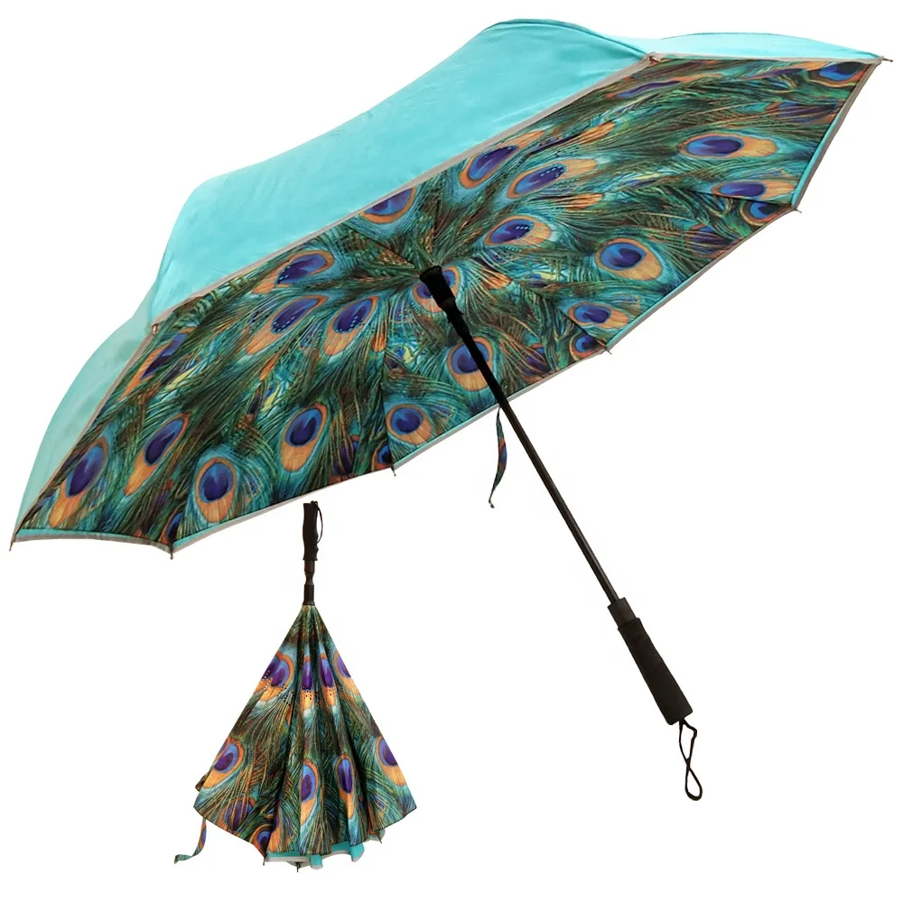Fenleo 24 Ribs Support Extra Large Solid Color Umbrella Anti Wind and UV Protection Umbrella Purple